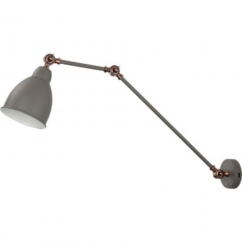 Спот на гибкой ножке ARTE LAMP BRACCIO A2055AP-1GY под лампу 1xE27 60W Спот на гибкой ножке ARTE LAMP BRACCIO A2055AP-1GY под лампу 1xE27 60W